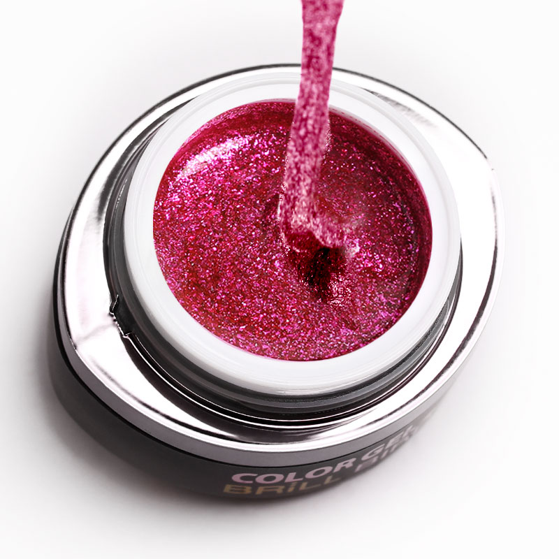 BrillBird - Glamour Gel 6 csillogó rózsaszín színes zselé 5ml