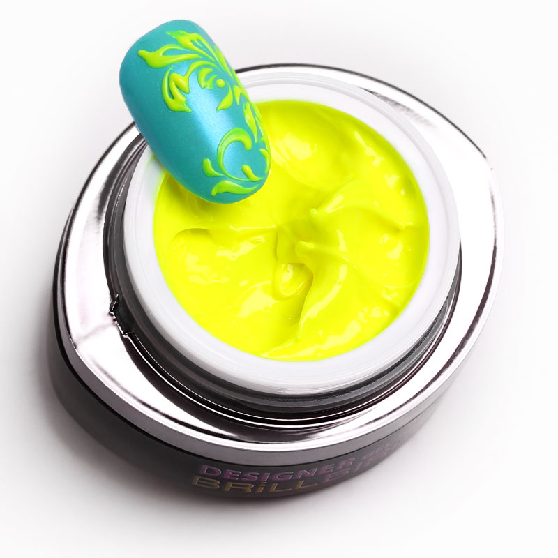 BrillBird - DESIGNER GEL 13 - NEON sárga FESTŐZSELÉ (NEON yellow) 4,5ML