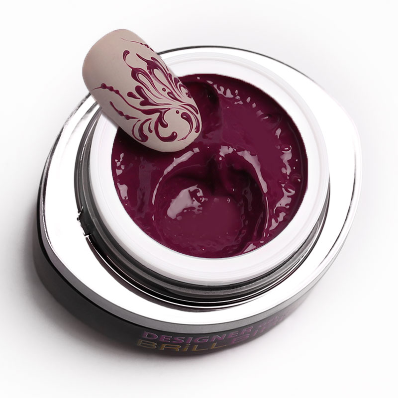 BrillBird - DESIGNER GEL 15 - szilva lila FESTŐZSELÉ (plum) 4,5ML