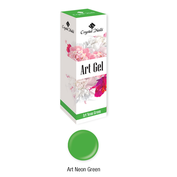 Crystal Nails - Art Gel sűrű festőzselé - Art Neon Green (5ml) 