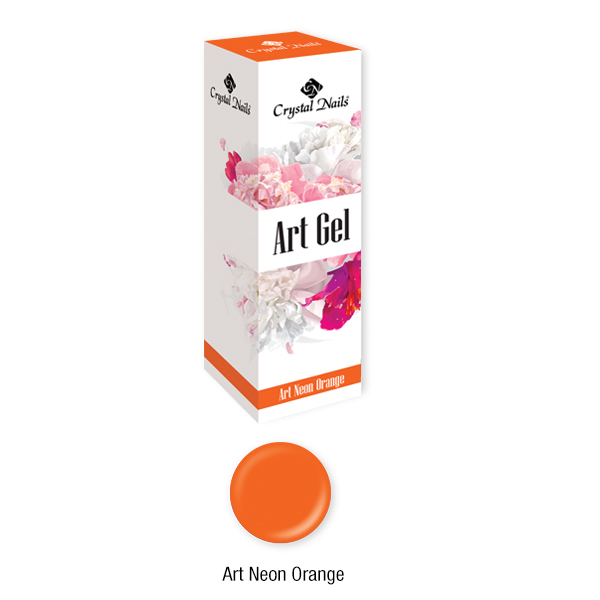 Crystal Nails - Art Gel sűrű festőzselé - Art Neon Orange (5ml)