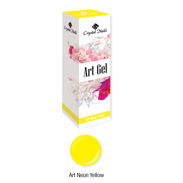 Crystal Nails - Art Gel sűrű festőzselé - Art Neon Yellow (5ml)