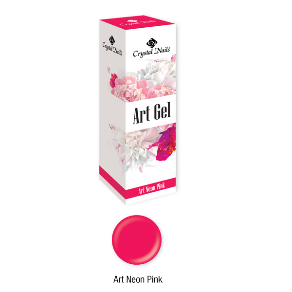 Crystal Nails - Art Gel sűrű festőzselé - Art Neon Pink (5ml)