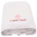 Crystal Nails - Fehér pamut törölköző varrott logóval